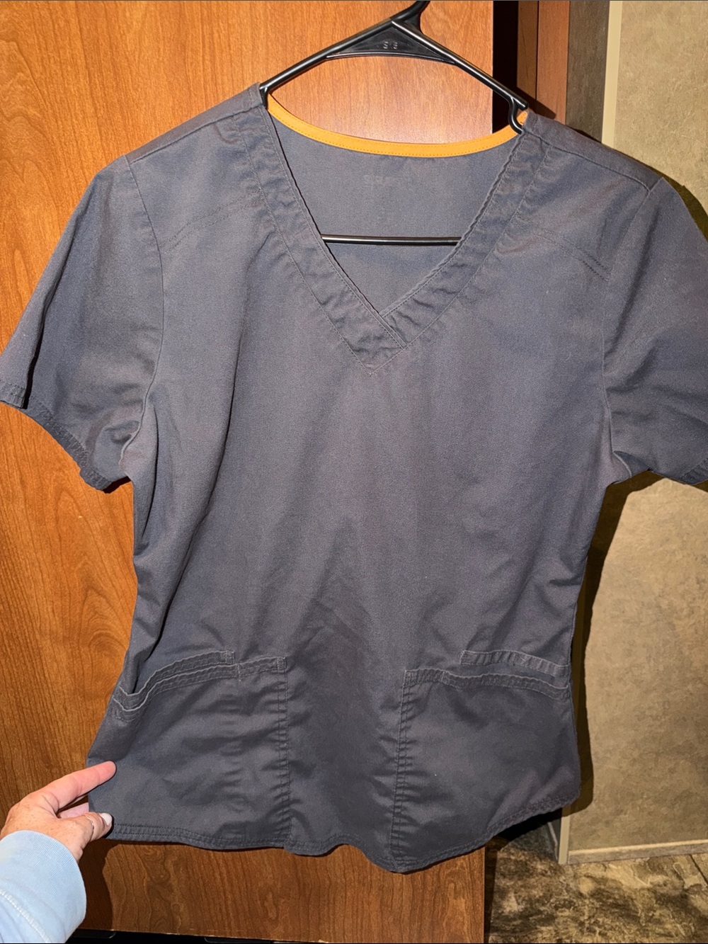 Women's Grey Scrub Top- Small